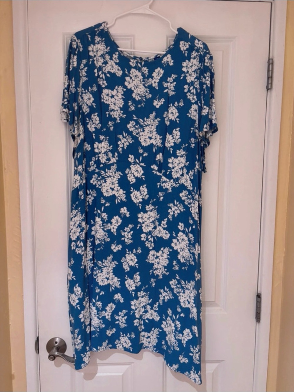 Blue and White Floral Dress
